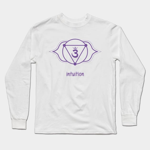 Chakra 3ème Oeil - Intuition Long Sleeve T-Shirt by BlueZenStudio